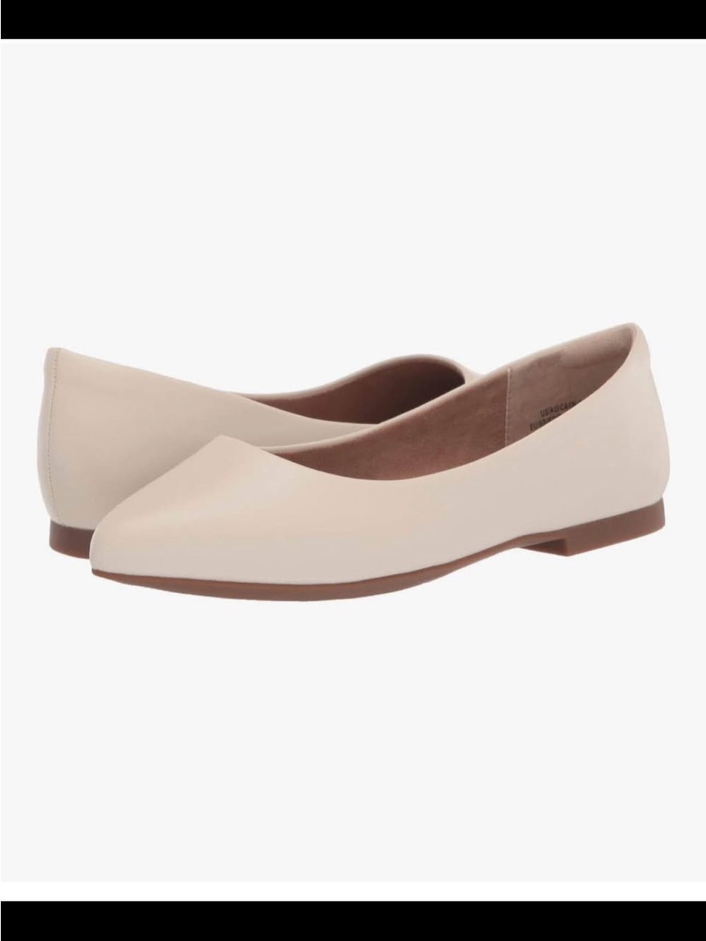 Amazon Essentials Classic Women's Pointed Toe Ballet Flats in Light Beige 11W